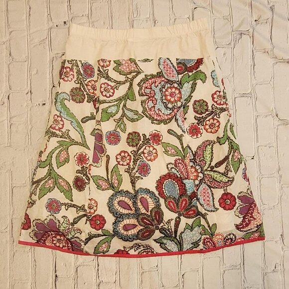 Motherhood Maternity Small White and pink floral skirt w elastic waist #floral - Picture 4 of 4